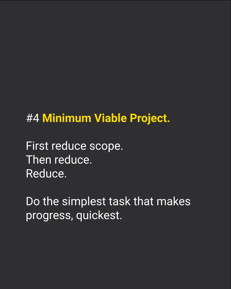 Minimum viable project principle diagram